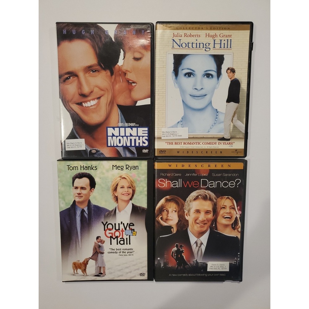 Romantic Comedy DVD Lot (4) Notting Hill You've Got Mail Shall We Dance